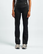 SOFTFORM™ V-Waist Flare Leggings in Charcoal Black