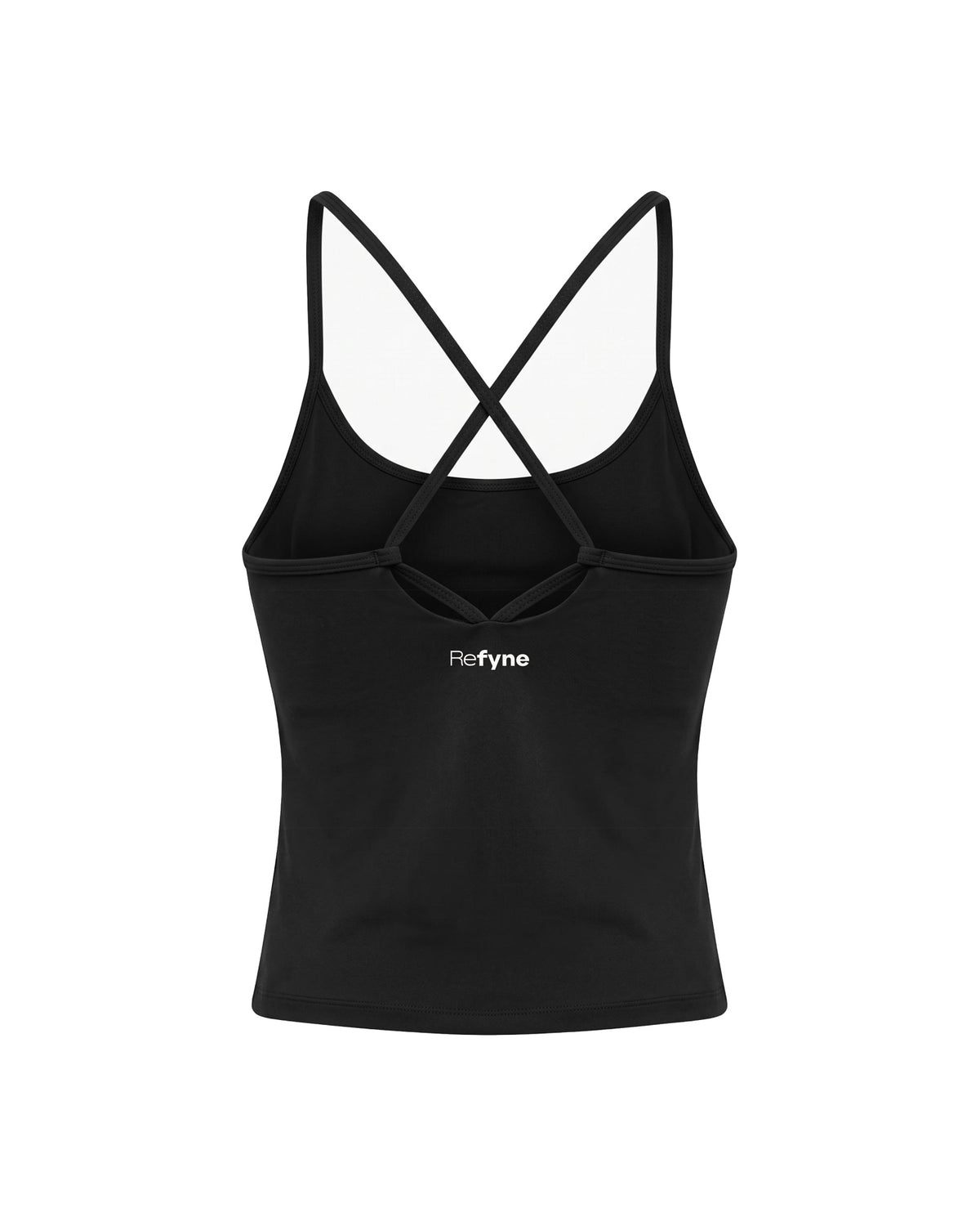 SOFTFORM™ Cross Back Tank in Charcoal Black
