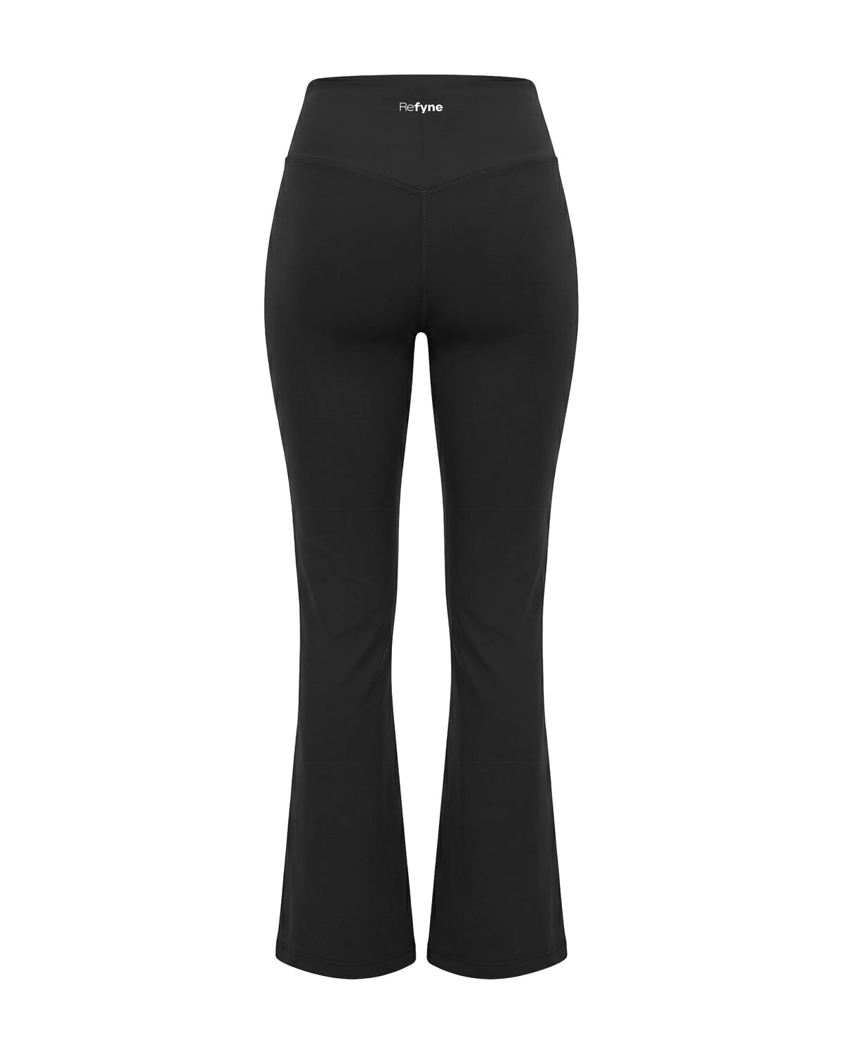 SOFTFORM™ V-Waist Flare Leggings in Charcoal Black