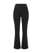 SOFTFORM™ V-Waist Flare Leggings in Charcoal Black